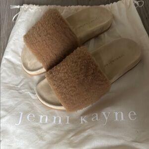 Jenni Kayne Tan Shearling Slides